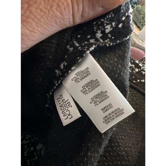 Karl Lagerfeld Paris size small black & white blazer jacket zip up - Picture 3 of 3